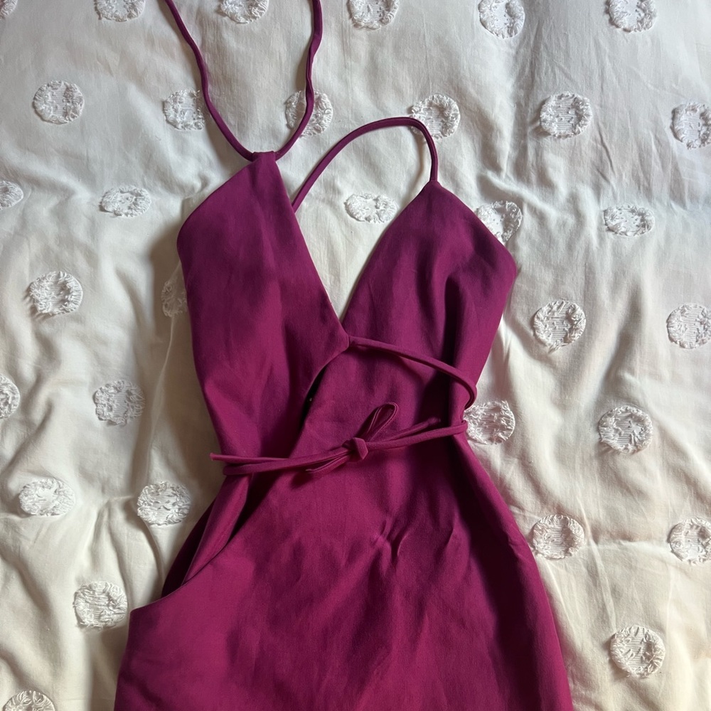 h:ours tie dress, purchased from revolve